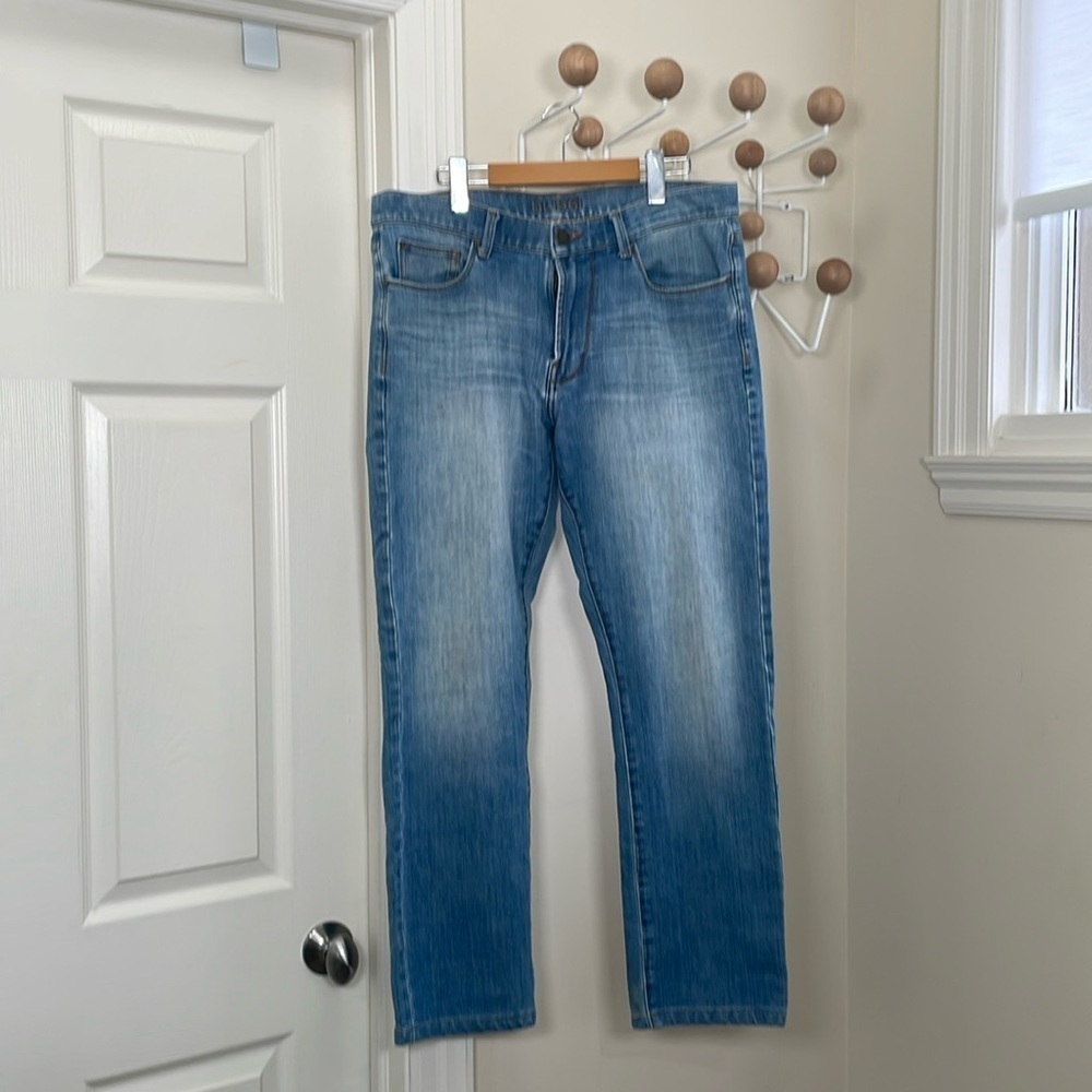 DL1961 - Wide Legged Straight Denim Jeans - Blue Light Wash - 34x26